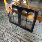 Fabulous Pair Of 19thc Mahogany Veneered Glass Doors