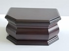 The Bombay Company Octagonal Wood Jewelry Box Vintage Wood Removable Tray