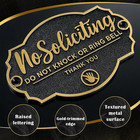 Brass No Soliciting Sign For House Front Door No Soliciting Wall Plaque Self Adh