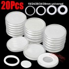 20pcs 46mm Clear Coin Storage Box Round Plastic Case Capsules Container Holder