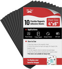 10 Self-adhesive Back Magnetic Sheets 4 X 6  For Photos Crafts Flexible Strong