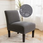 Armless Accent Chair Cover Slipcover Stretch Slipper Chair Seat Protector Cover