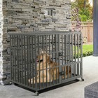 L xl xxl Heavy Duty Jumbo Rolling Dog Cage Thick Steel Strong Dogs Crate Kennel
