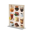 Clear Polystyrene Sign Holder Picture Frame Photo Menu Holder Countertop Rack