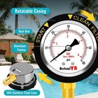Pool Filter Pressure Gauge  304 Stainless Steel  Ip67 Waterproof  0-60 Psi bar 