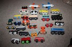 Wooden Railway Train Lot Brio Janod Eichhorn Cars Trucks Plane Thomas Compatible