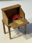 Dollhouse Miniature Artist Jan Johnston 1 24 Scale Wood Secretary Desk   Book