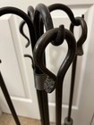 Pilgrim Home And Hearth Shepherd s Crook 5 Piece Forged Iron Fireplace Tool Set