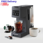Single Serve Hot   Cold Brew Coffee Maker 48oz Water Tank Capacity Gray New