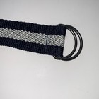 Boys Navy Blue And White Nautical Woven D Ring Belt