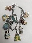 Vintage Webkinz Charm Necklace Wheel Of Wow Chihuahua Cat 9 Charms