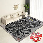 Antique Talismanic Tiger Rug Eclectic Home Decor  Modern Area Rug Floor Cover