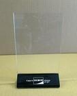 Vintage 1990 s Discover Card Advertising Clear Acrylic Tabletop Menu Card Holder