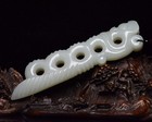 Chinese Natural Hetian Jade Hand-carved Exquisite Pig Dragon Pendant 16564