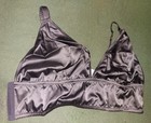 Gabifresh X Playful Promises Black Satin Non-wired Bralette 3xl Dress Size 28