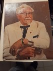 Vtg Colonel Sanders Portrait Kfc Kentucky Fried Chicken Restaurant Ad 1970 s