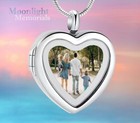 New Photo Heart Locket Urn Cremation Keepsake Ashes Memorial Necklace