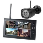 Wireless Cctv Camera With 7   Lcd Monitor 4ch Quad Dvr Record Home Security