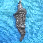 Vintage Pewter Wizard Pendant Crystal Ball Fantasy 1988 Gallo