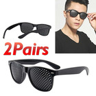 2pcs Unisex Small Hole Glasses Eyes Correction Exercise Eyesight Care Improveme