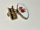 Vintage Stratton Floral Lipstick Holder Mirror