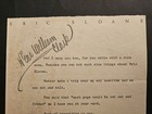 C 1960 Eric Sloane Signed Letter Page Tls Americana Artist Cornwall Bridge Ct