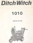 Ditch Witch Walk-behind Trencher Utility Tractor 1010 Parts Catalog Manual