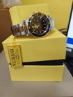 New - Invicta Men s Watch Diver Quartz Black Dial Yellow Two Tone Bracelet 26973