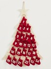 Pottery Barn Red Stocking Tree Shaped Advent Calendar  100  Wool 45 75  X30  New