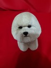 Bichon Frise White Dog Sandicast Figurine Sculpture  127 Sandra Brue 1988 Heavy