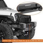 Wrangler Jk Front Bumper W winch Plate   Skid Plate For 2018 Jeep Wrangler Jk