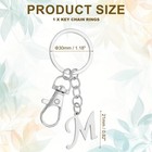 Initial Letter Key Chains  Letter M Key Chain Pendant Key Ring  Silver