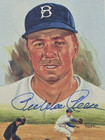 Pee Wee Reese Signed Perez Steele Card-hof-brooklyn Dodgers-psa