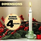 Small Taper Candles 4 Hours - 5 Inches Tall - Pack Of 12 - Thin Short - Unscente