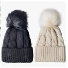 Ysense 2 Pack Toddler Kids Winter Warm Fleece Lined Beanie Hats  1-4 Years  New