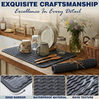 2 Pack Silicone Dish Drying Mat Waterproof For Kitchen Counter Heat Durable New