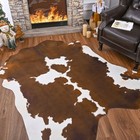  Faux Cowhide Rug 4 X 3 Feet  Medium Cow Rug Thickened Cow Print Rug  Non-slip 