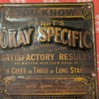 Early Embossed Tin Litho Sign Pabst Okay Special Std Cure Quack Medicine 