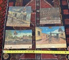 Genuine Antique Mexican Retablo - Oil On Tin -  Lot