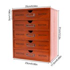 5-drawer Wooden Desk Organizer   Storage Drawers Box Vintage Shelf Drawer