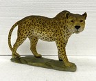 Vintage Large 16  Leopard Cheetah Jaguar Cat Realistic Resin Statue Figurine
