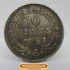 1941-c Newfoundland Silver 10 Cents -  c48497nq