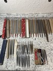 Vintage Simonds Metal File Mixed Lot Pillar Bastard File Red Tang Made In Usa