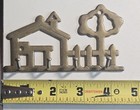 Vintage Solid Brass Key Holder Rack Wall Mount 5-hook Hanger