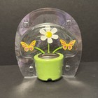 New Solar Powered Dancing Toy Bobblehead - Daisy With Butterflies- Green Pot