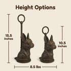 French Bulldog Cast Iron Heavy Door Stopper With Adjustable Handle 8 5 Lb 