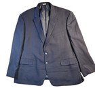 Joseph Abboud Mens Sz 48s Navy Blue 100  Wool Knit Blazer Jacket 2 Metal Buttons