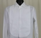 New Suitsuppiy Crisp White Egyptian Cotton Pique Bib Tuxedo Shirt 15 5 X 34 5