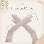 White Lace Gloves  Women s Long Lace Floral Gloves Stretchy Elbow Length