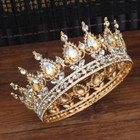 Crystal Queen King Tiaras Crown Bridal Women Headpiece Hair Wedding Head Jewelry